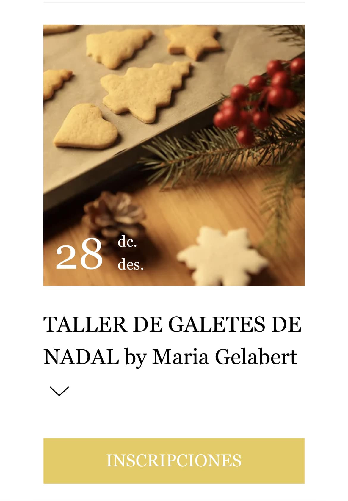 Taller de galletes de Nadal