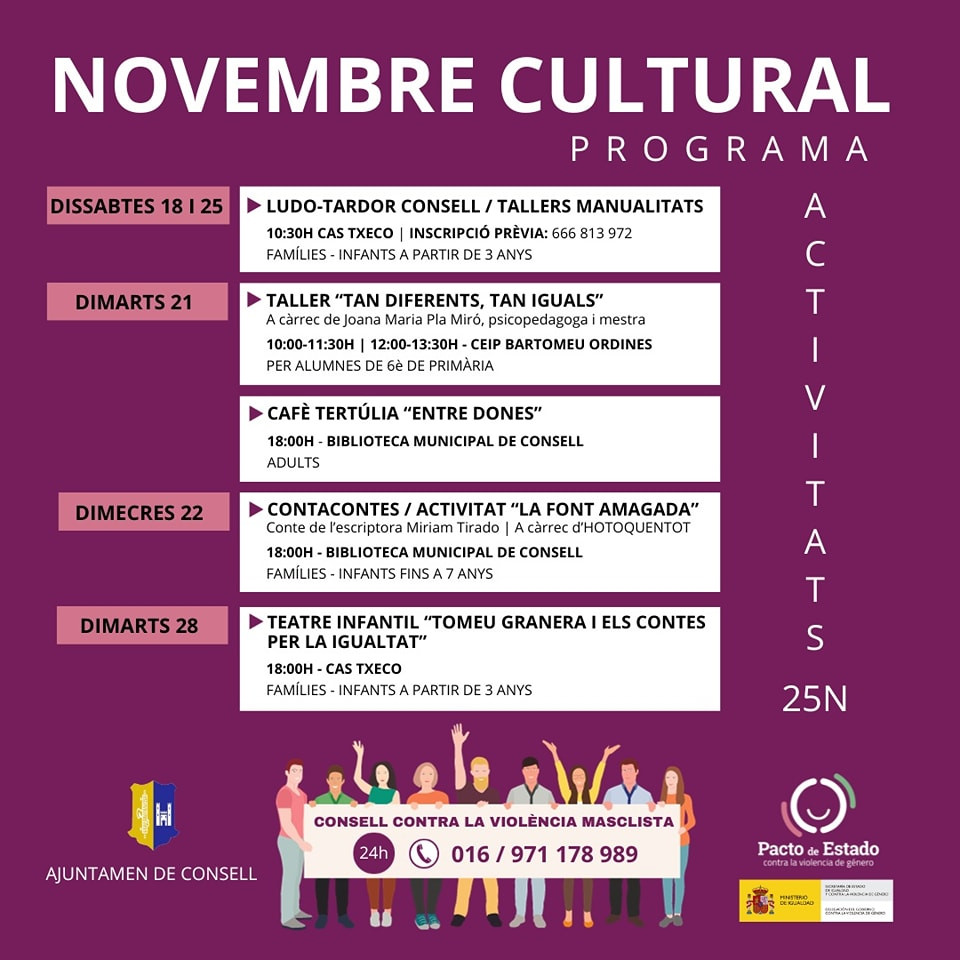 NOVEMBRE CULTURAL: Cafè tertúlia "Entre dones"