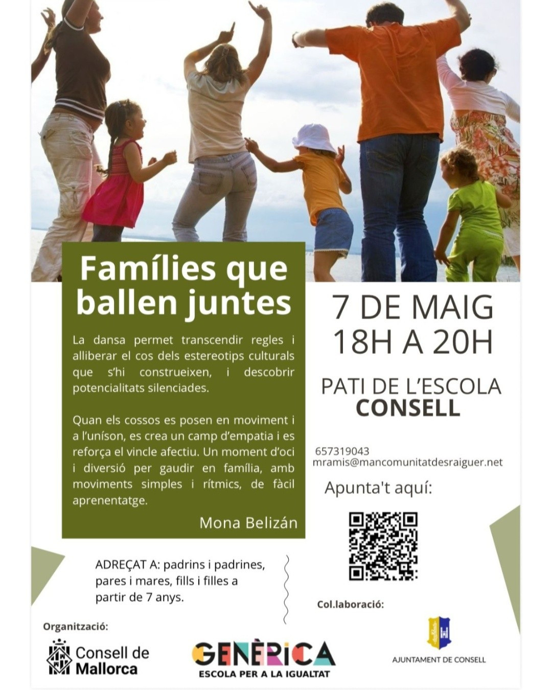TALLER DE DANSA A CONSELL: "FAMÍLIES QUE BALLEN JUNTES"